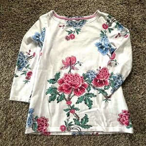 Joules Floral Pullover Top Size 4